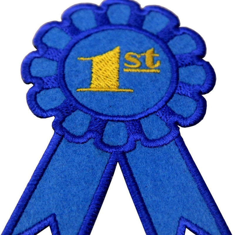 ZEGIN First Place Award Ribbon Embroidered Badge Iron On Sew On Patch - Image 2